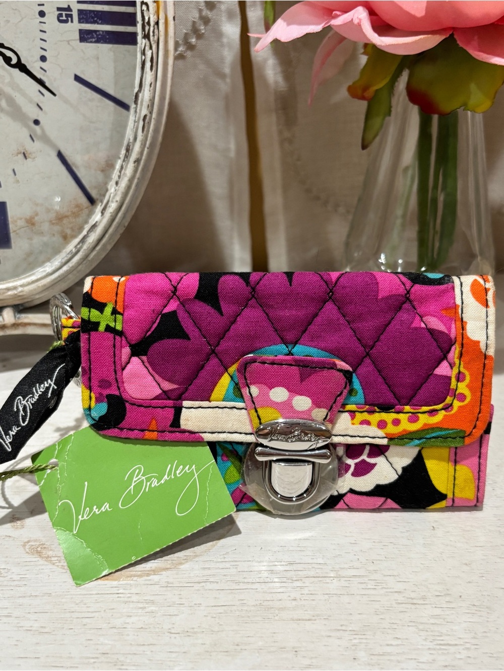 NWT Vera Bradley Va Va Bloom Trifold Wallet